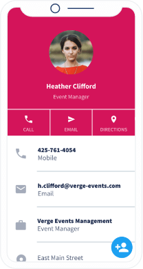 A QR Code landing page that displays all social media channels of an event management company.